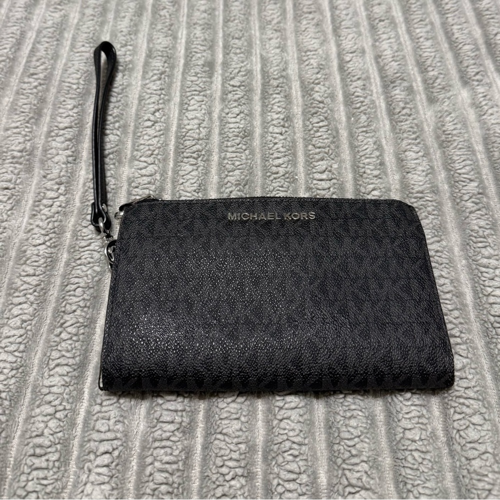 Michael Kors Textured Black Wristlet
